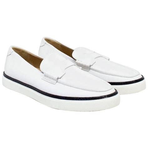 hermes white loafers